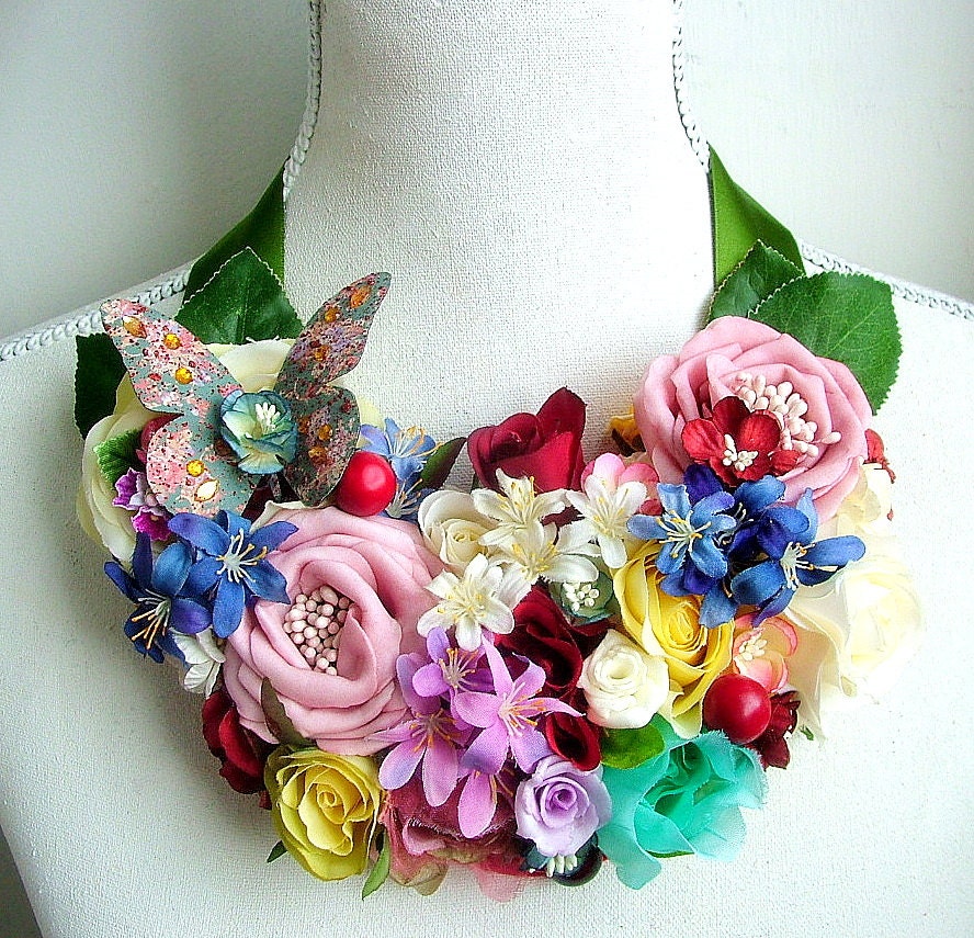 Fleur Belle No 4 -  OOAK Neckpiece - Ready to ship xx