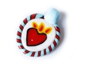 Flaming Heart Murine Pendant