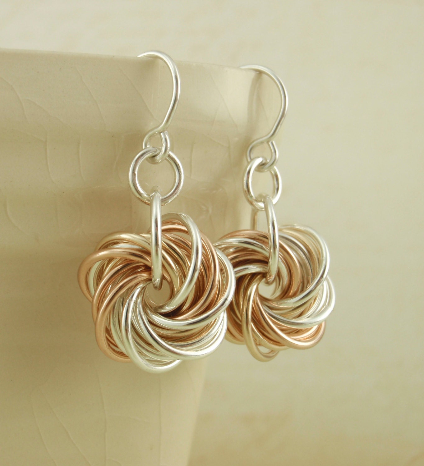 Eternity Earrings - Sterling Silver, 14kt Rose Gold Filled and 14kt Yellow Gold Filled