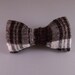Brown Plaid  Bowtie Baby Toddler Velcro Closure