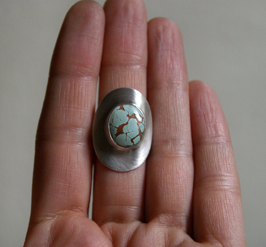 Fracture, a Turquoise and silver ring