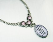 Inspirational Necklace, Motivational Pendant, Inspirational Necklace, Crystal Necklace, Light Amethyst Necklace