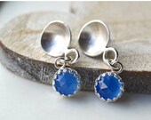 ON SALE Artisan Earrings, Elegant, Modern Look, Handcrafted, Recycled Silver, Post Earrings, Lightweight, Silver, Dangle Earrings