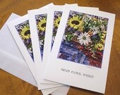Flowers in Basket, Fine Art Photography, Blank Greeting Cards