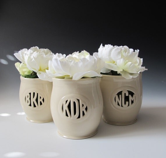 INFO ON ..... Personalized Monogram Gift - Vase for Individuals or Couples