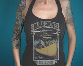 the Black Crowes halter top made from a salvaged shirt Small Medium Large or Extra Large