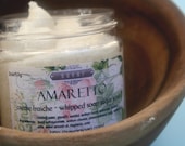 Amaretto Organic Sugar Scrub 2 oz Mini Creme Fraiche Whipped Soap VEGAN