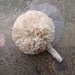 Hydrangea Bridal Boutonniere - Weddings, Vintage Wedding - Fabric Flower, Fabric Boutonniere, Boutonniere