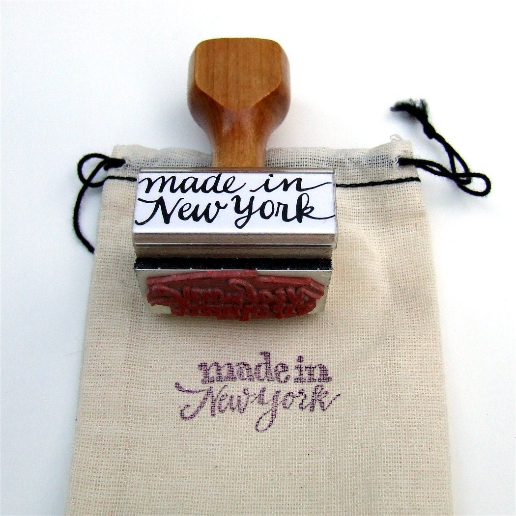 Made in New York Rubber Stamp // State Stamp // Modern Hand-Lettering