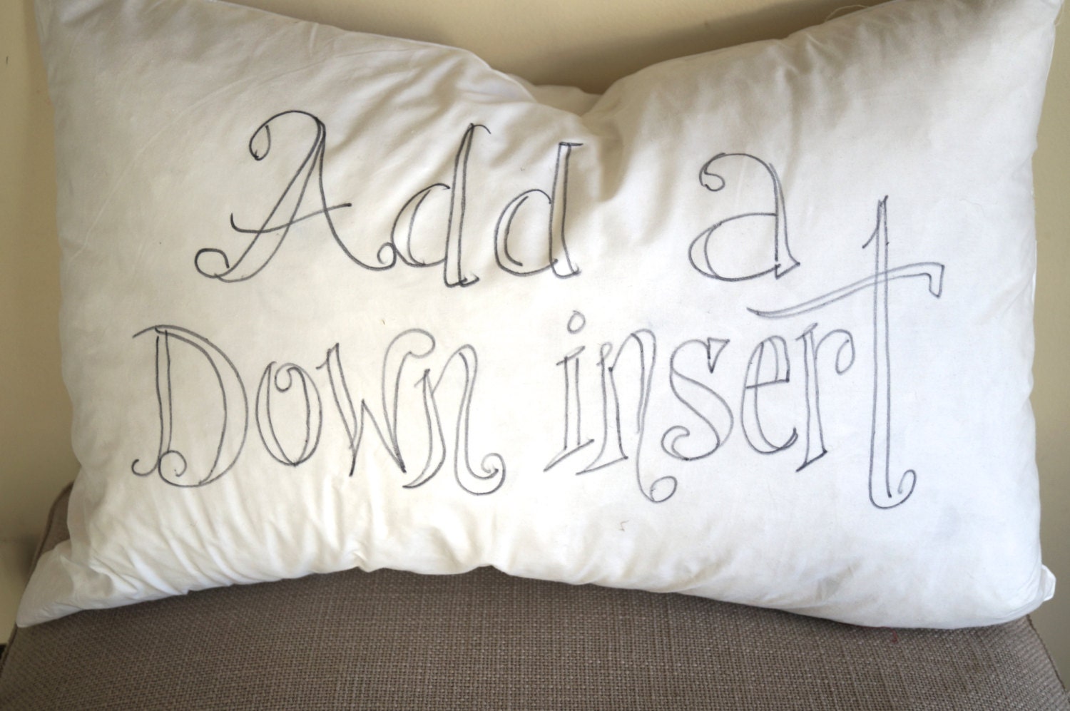 Add a Down Insert to Charley or Quincy Style pillow