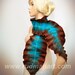 Felted Scarf made from Wool and Silk scarf Turquoise Chocolate Brown