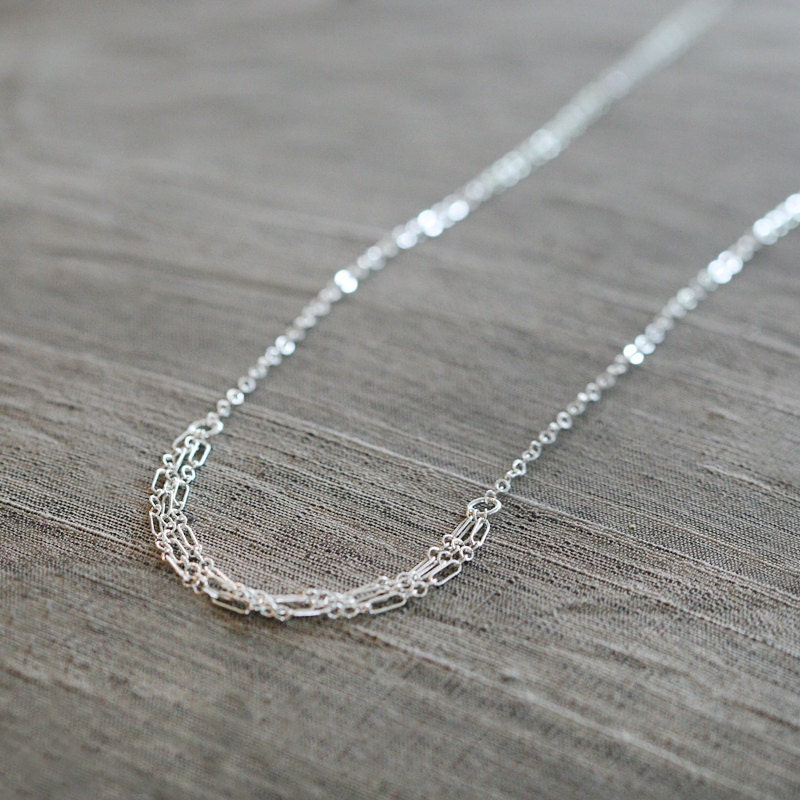 tabula rasa - sterling silver layered necklace by elephantine