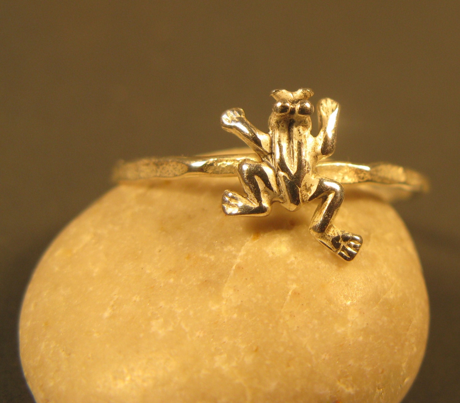 Frog ring, stacking ring, frog jewelry, novelty ring, petite ring jewelry for girls &  women