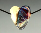 Reserved for Kittykins Lampwork Glass Heart Bead