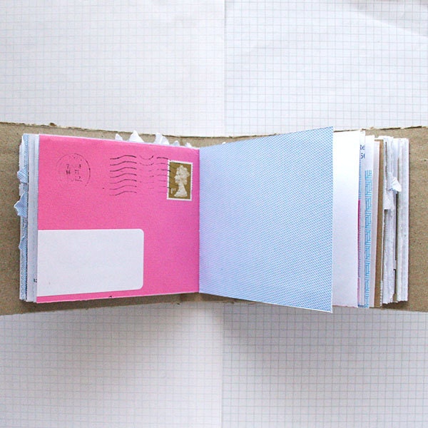 Mail Book - Recycled Paper Notebook - Mini Travel Journal
