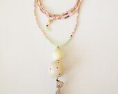HARPER Bead and Tassel long necklace