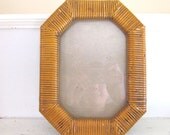 Vintage Picture Frame - Rustic Wicker Rattan - 5 x 7