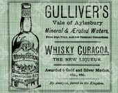 Digital Download Antique Illustration Whisky Ad, digi stamp, digis, digital stamp, British UK Whisky advertisement, St. Patricks Day