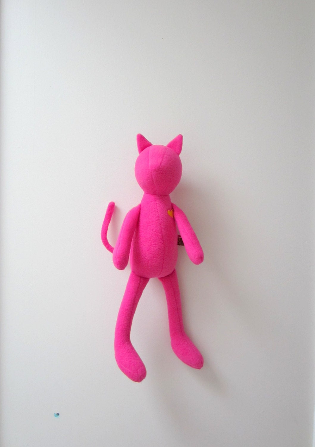 Cat doll Neon pink soft fleece heirloom baby girl kids toddler Eco Friendly bubynoa Best Friend - bubyNoa