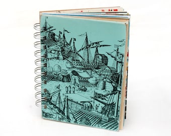Buried Treasure - Wire-Bound Recycled Art Journal