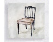 Sheraton Chair portrait on 5x5 Canvas Print Block -  Early Canadian Furniture Still life -  Home Decor - Wall Art