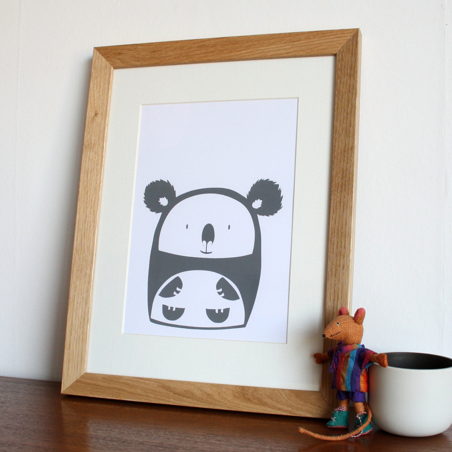 Koala Hand Screen Printed Poster