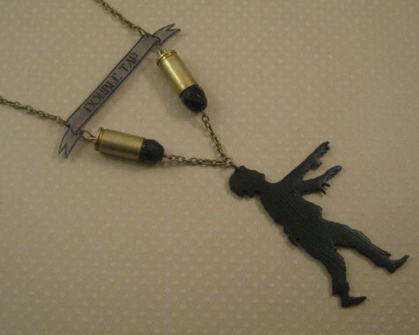 Double Tap shambling zombie necklace