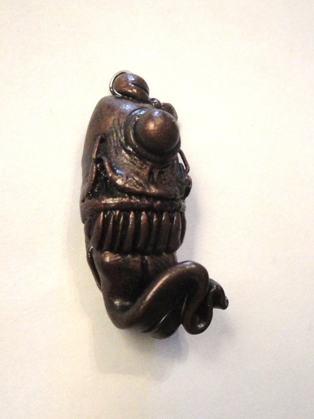 Copper Girly Cyclops ZombieHead Pendant
