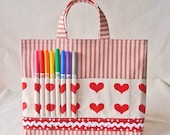 ARTOTE Coloring Purse Crayon Bag Crayon Tote in Be Mine