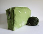 Large Box Pouch Yarn Bag -- Extra Inner zipper pocket -- LOTTA Canvas