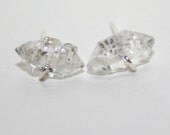 Herkimer Stud Earrings in Silver 9mm