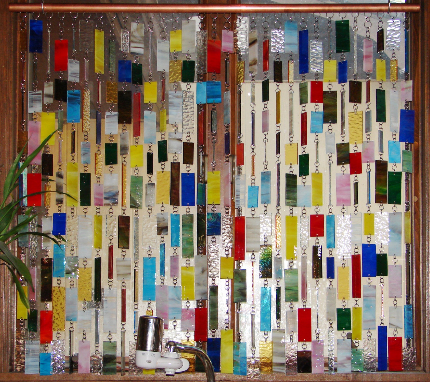 Colorful Stained Glass Curtain/Panel CUSTOM ORDER