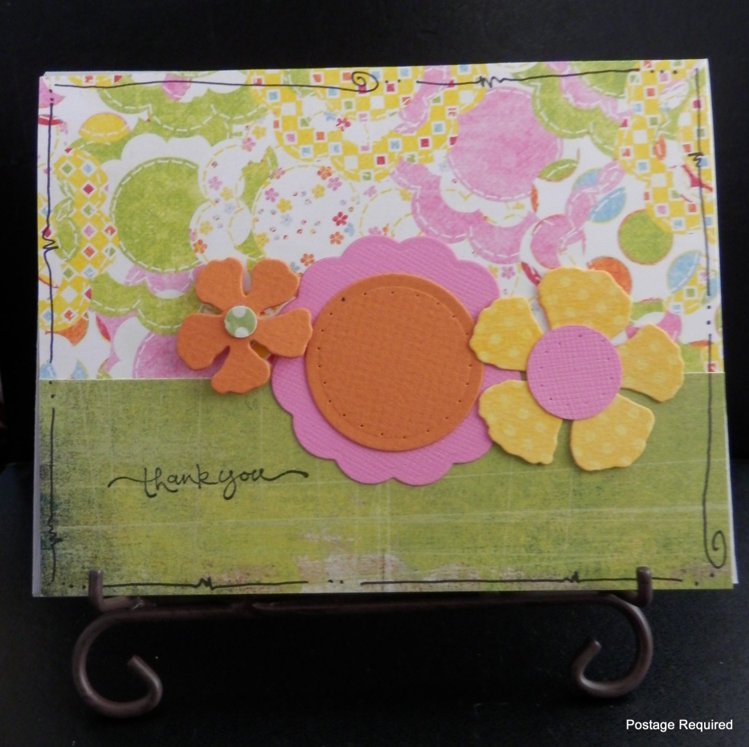 Greeting Card  Floral Thank You