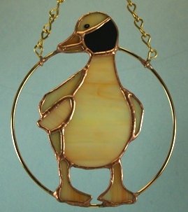 Stained Glass Duckling Suncatcher
