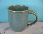 Large Jade Green Ceramic Coffee Mug