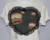 galaxy hamburger heart shirt