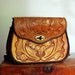 Vintage Tooled Leather Purse 1950s Handbag Western Accessories