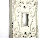 Shabby Cottage Chic Cast Iron Switch Plate Cover