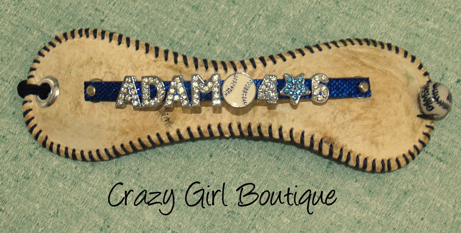 Baseball Cuff Bracelet / Recycled Baseball