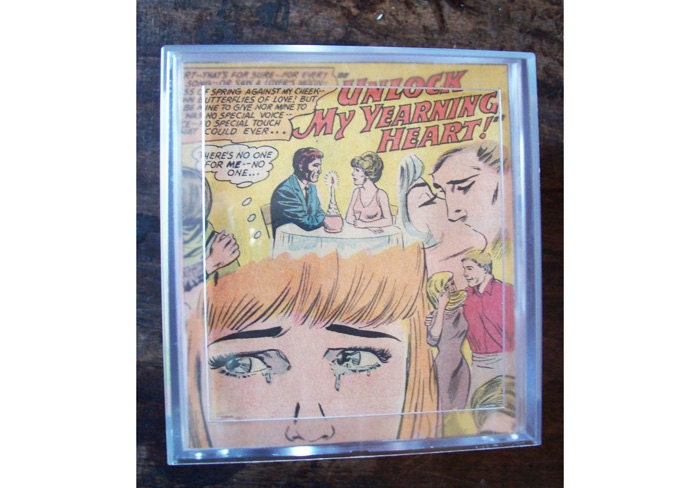 romance comic tissue box cover retro vintage true love bathroom kitsch