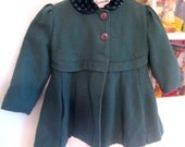 Vintage Rothschild Green Coat Girls 3/4