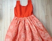 Handmade Orange Princess Dress 4T