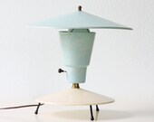 Retro Fiberglass Lamp with Shade