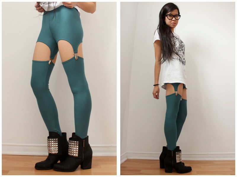 Blue Side Suspender Shorts - XS, S, M, L