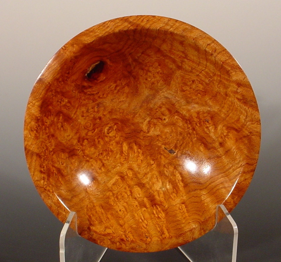 Exotic Amboyna Burl bowl turned wood bowl number 4998 finished to 8,000 grit by Bryan Tyler Nelson