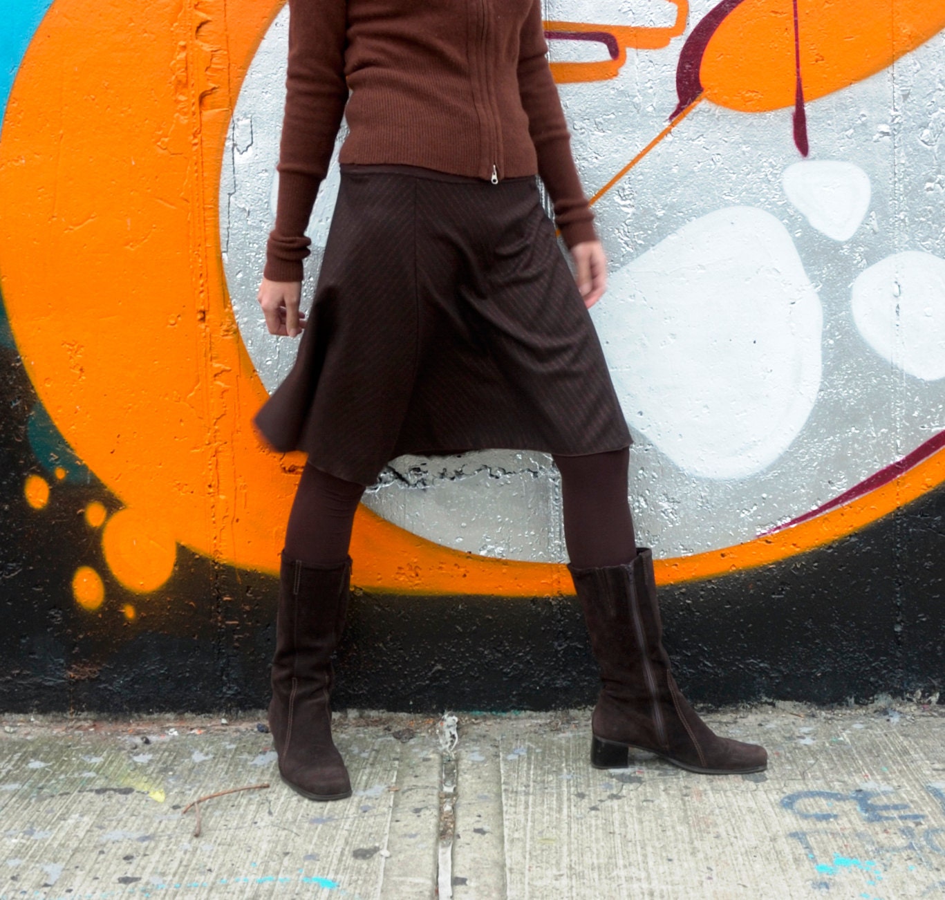 Wool, Sparkle, and Organic Bamboo Skirt  : Women's Skirts - S 4/6