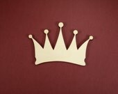 Royal Crown Shape Unfinished Wood Laser Cut Shapes Crafts Variety of Sizes