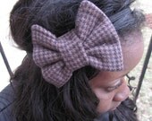 Boho Bow Headband Houndstooth Print Head Scarf Houndstooth Head Wrap HoundstoothPrint Hair Accessory Houndstooth Print Headband