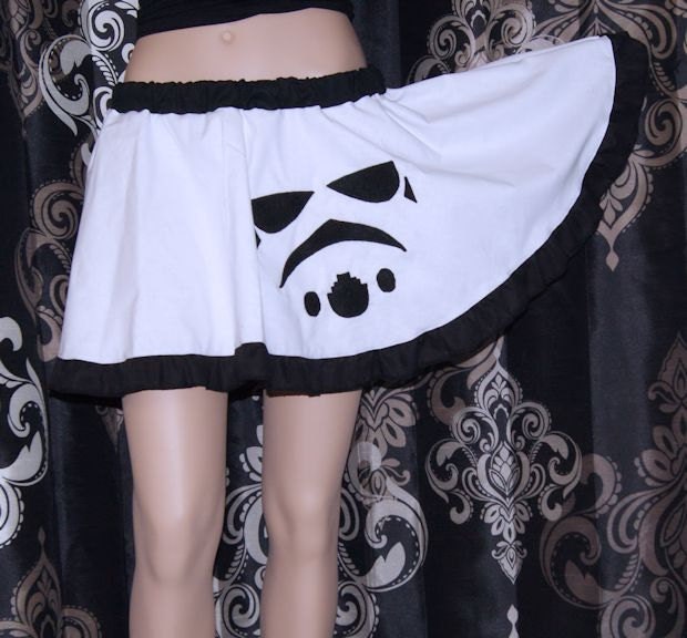 Storm Trooper Helmet Applique Circle Skirt Adult ALL Sizes - MTCoffinz