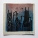 Chicago Skyscrapers Cityscape Linocut Block Print - Signed